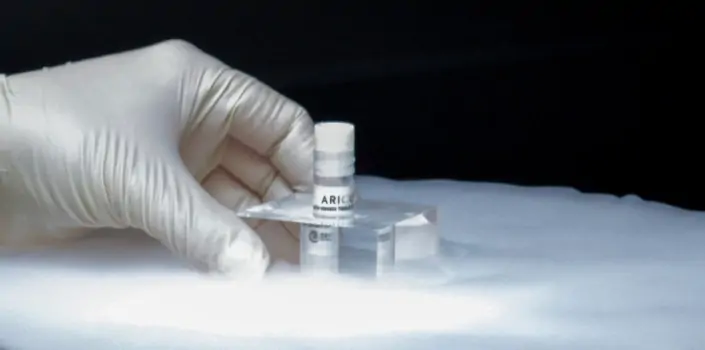 A vial of stem cells taken from cryogenic storage