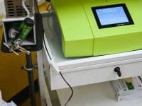 Patient receiving Hyperbaric Ozone Therapy (Hyper Med Hermann method) treatment on the arm.