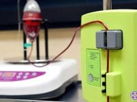 Close-up of the blood swirling apparatus during AMA Regenerative Medicine's High-Dose Ozone Therapy.