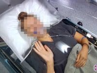 Close-up view of a patient lying inside the Hyperbaric Oxygen Therapy chamber for vaccine injury treatment.