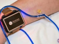 TheraLumen device activating Methylene Blue IV during photodynamic therapy for Long COVID fatigue.