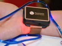 Close-up of the TheraLumen device used to activate Methylene Blue during Photodynamic Therapy for Long COVID.